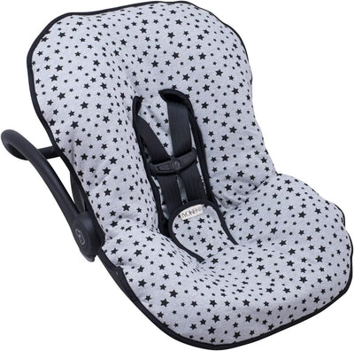 JYOKO Kids Abdecken Gepolsterte Universal für Babyschale (Black Star) Grau, Grau