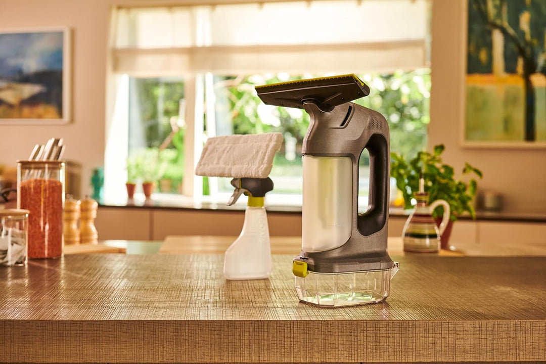 RYOBI 18 V ONE+ Akku-Fenstersauger RWV18-0, inkl. Sprühflasche und Mikrofasertuch,ohne Akku und Lade