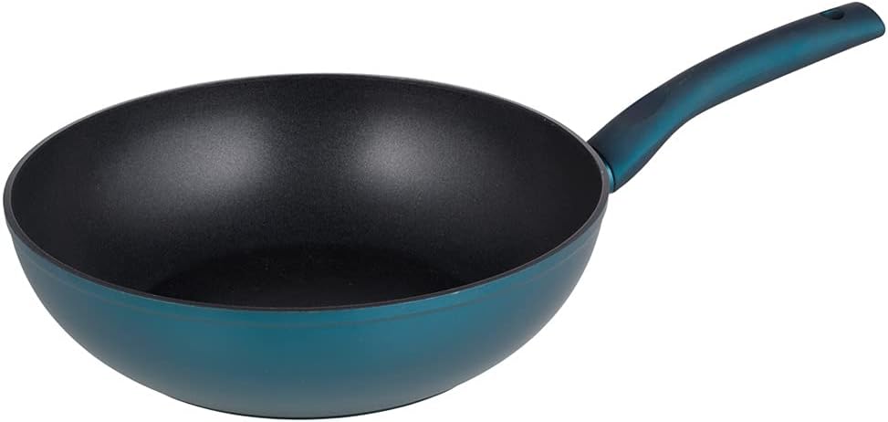 Michelino Wokpfanne Nora Petrol perfekte Hitzeverteilung, gesundes, fettarmes Braten 24 cm, Petrol