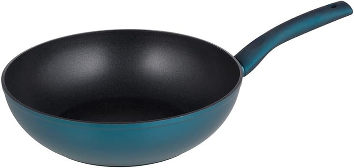 Michelino Wokpfanne Nora Petrol perfekte Hitzeverteilung, gesundes, fettarmes Braten 24 cm, Petrol