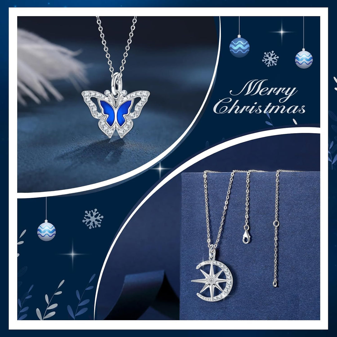 Adventskalender 2025 Frauen Mädchen Schmuck, 24 Füllung Weihnachtskalender Armband Halsketten Charm,