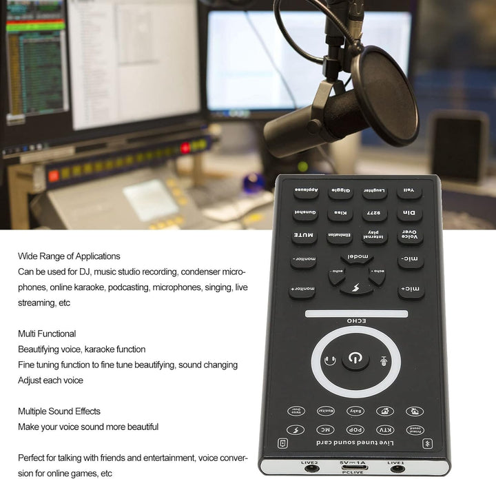 Voice Changer, Voice Disguiser für Erwachsene, Tragbares Voice Changer Gerät, Handmikrofon Voice Cha