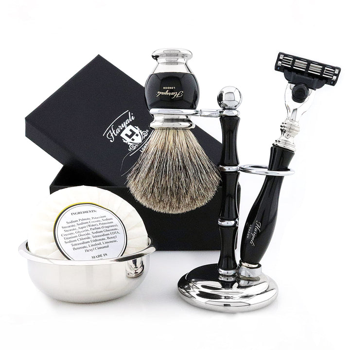 Weihnachten Herren- Rasur-Geschenk Set mit Dachs Haarbürste Rasiermesser Rasieren Soap And Rasiersch