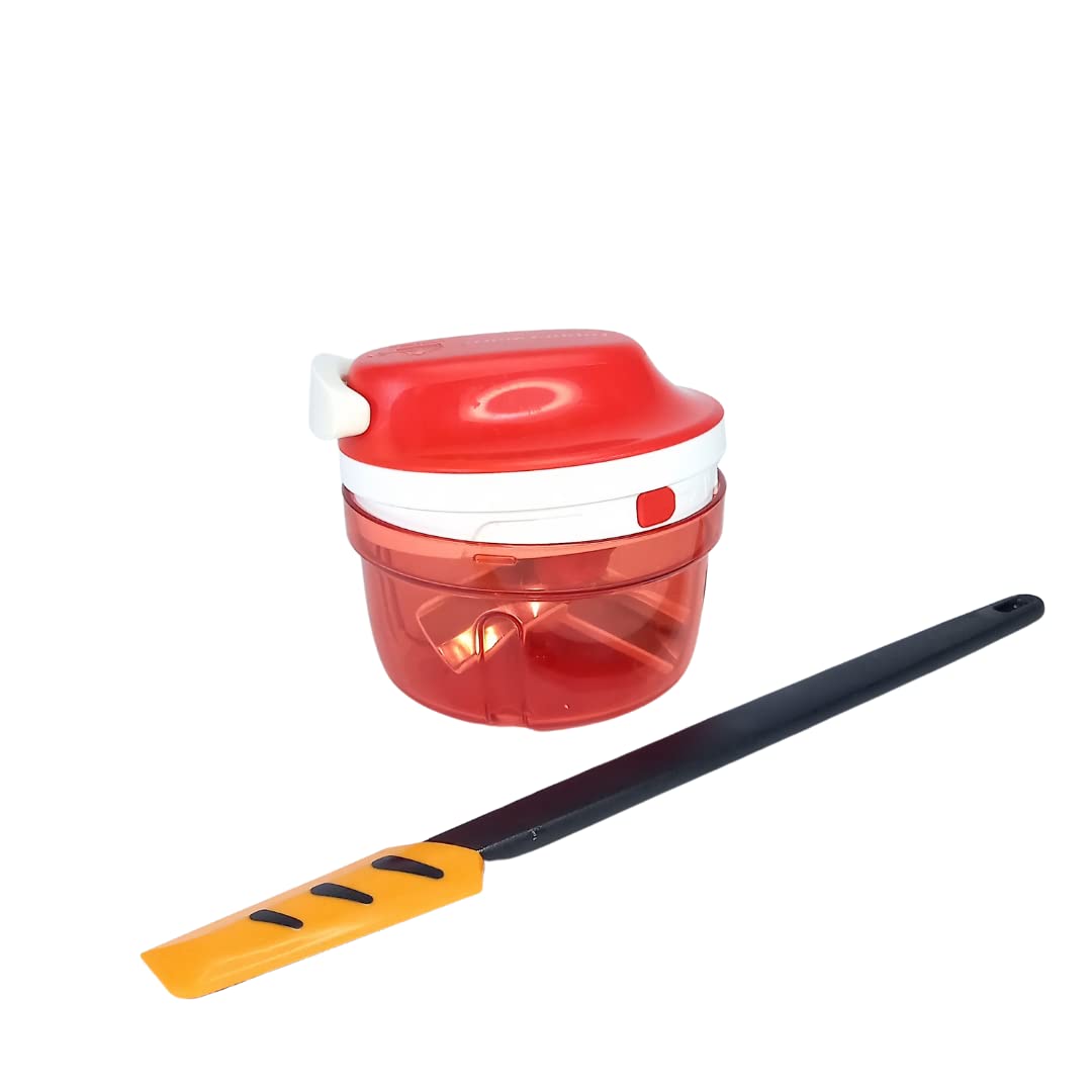 TUPPERWARE Chef Turbo-Chef rot + kleiner Top-Schaber Speedy Boy schwarz-orange P 23736