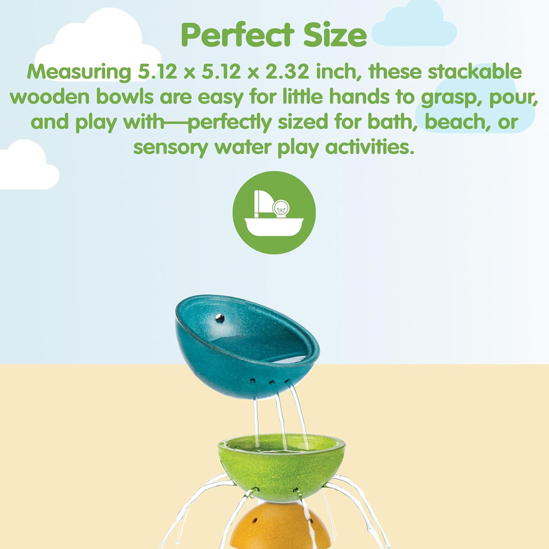 PLAN TOYS Fountain Bowl Set, 5714, Wood