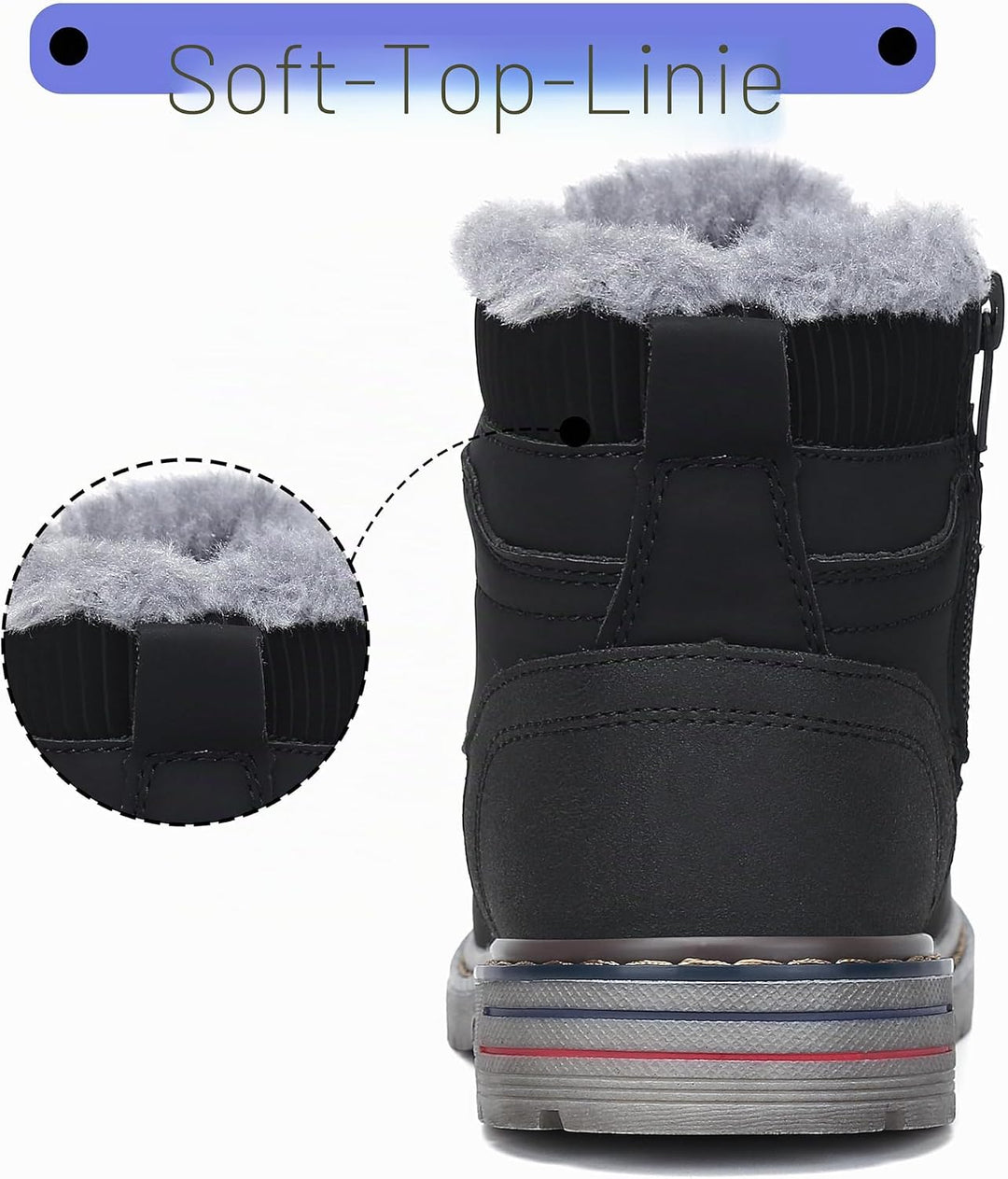 Mishansha Winterschuhe Kinder Warme Stiefeletten Gefüttert Winterstiefel Jungen Mädchen Schneestiefe