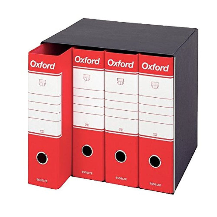 Esselte Gruppe von 6 Ordner OXFORD mit Hebelmechanik und mit Handy Gruppo da 4 rot, Gruppo da 4 rot