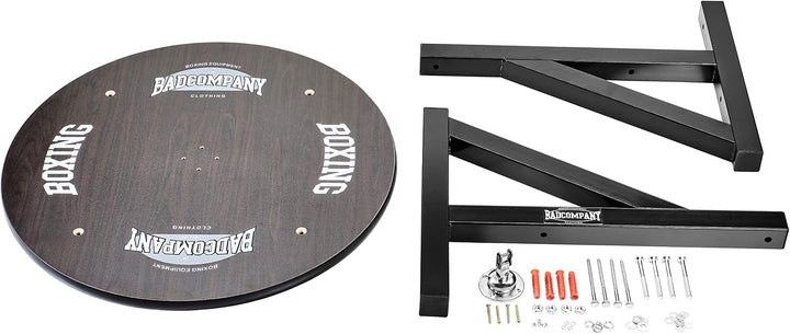 Profi Speedball Plattform Set inkl. Drehkugellagerung schwarz und Leder Boxbirne medium gelb/Boxappa