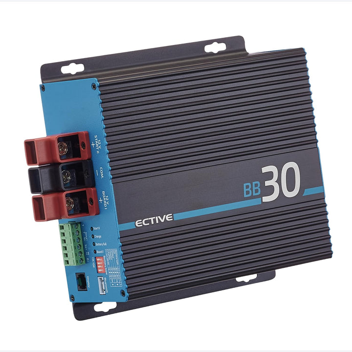 ECTIVE - BB 30 Ladebooster 30A 12V auf 12V - kompaktes DC-DC Ladegerät für AGM/Gel/Nass/LiFePO4 - Ba
