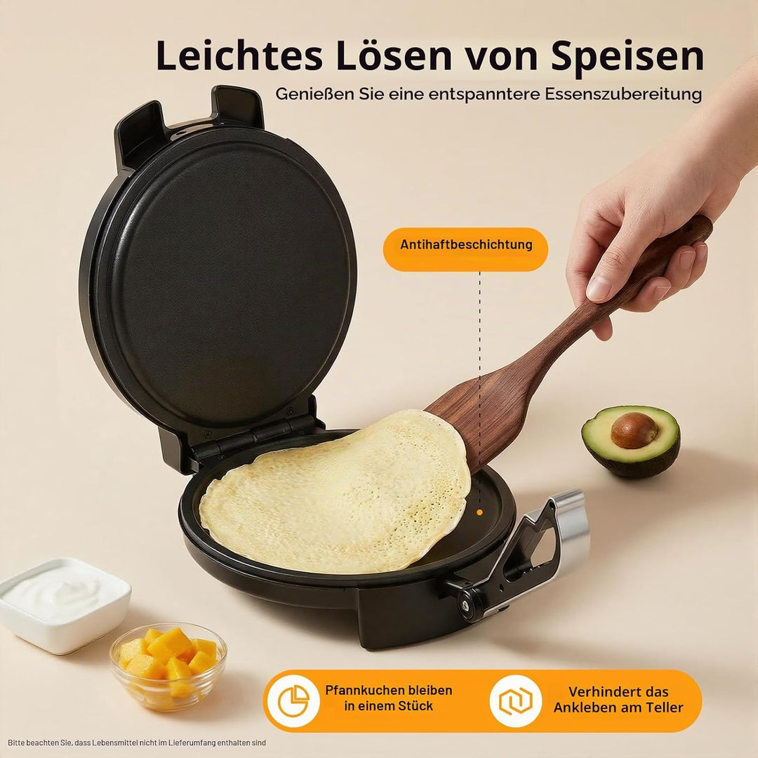 Roti Maker Elektrische Chapati Tortilla Presse Maker Doppelseitige Heizung Edelstahl Crêpes Maker fü