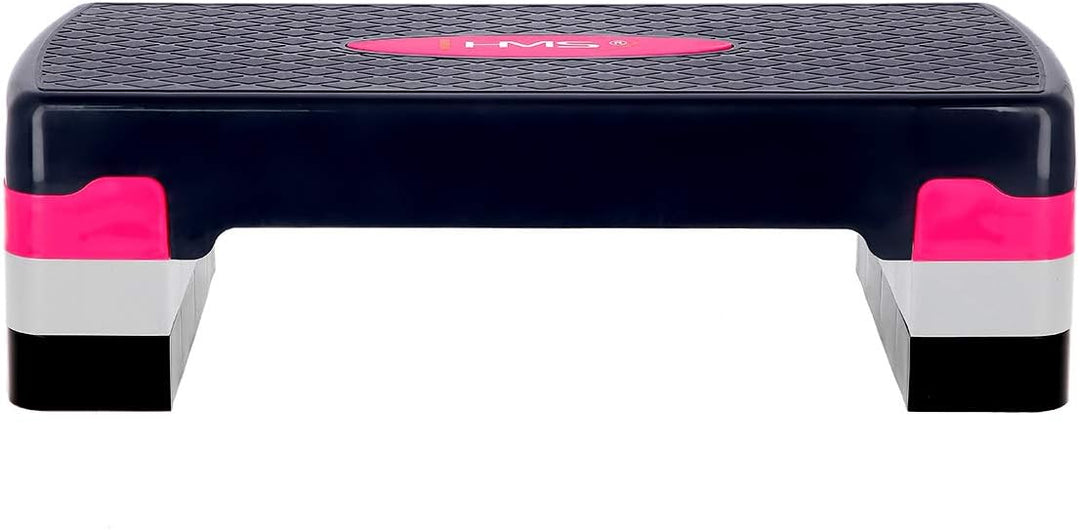 HMS Steppbrett Crossfit Fitness Stepper 3-Stufen Stepper Step-Bench - Rosa-grau - AS002