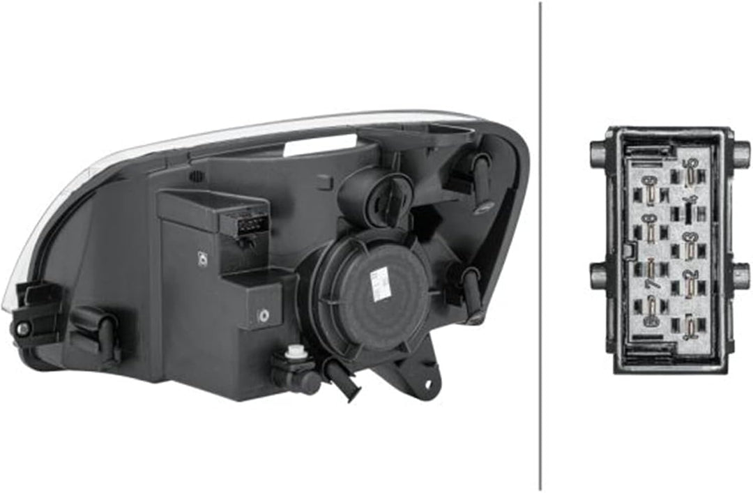 HELLA 1EG 010 196-021 Halogen-Hauptscheinwerfer - rechts - für u.a. Citroën Berlingo (M_) Rechts (Be