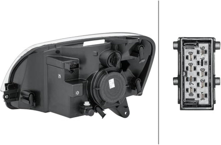 HELLA 1EG 010 196-021 Halogen-Hauptscheinwerfer - rechts - für u.a. Citroën Berlingo (M_) Rechts (Be