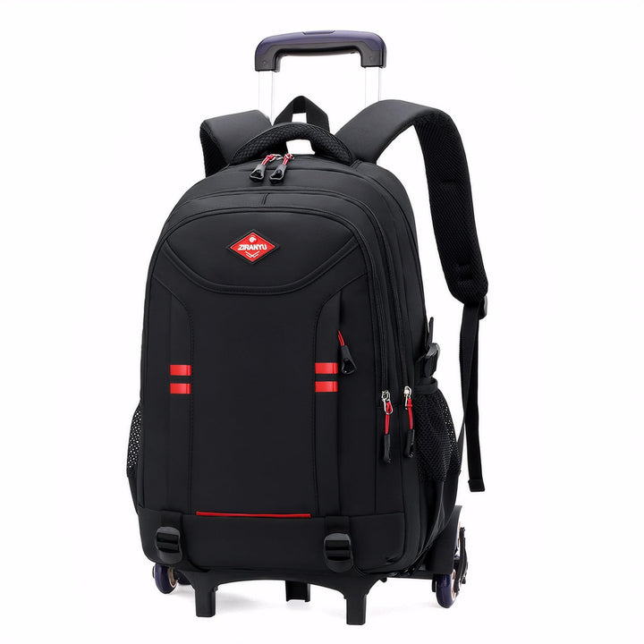 Amythe Schulrucksack Jungen mit Rollen, Abnehmbare Trolley Rucksack Teenager Schulranzen Jungen für