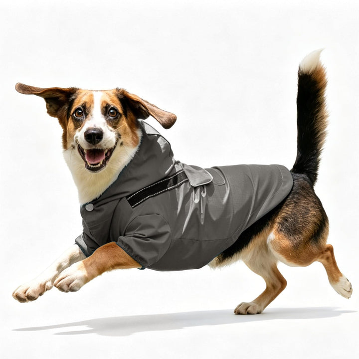 JoyDaog Premium-Regenmantel Mit Kapuze für Mittelgrosse Hunde, Outdoor-Sport, Wasserdichte Regenjack
