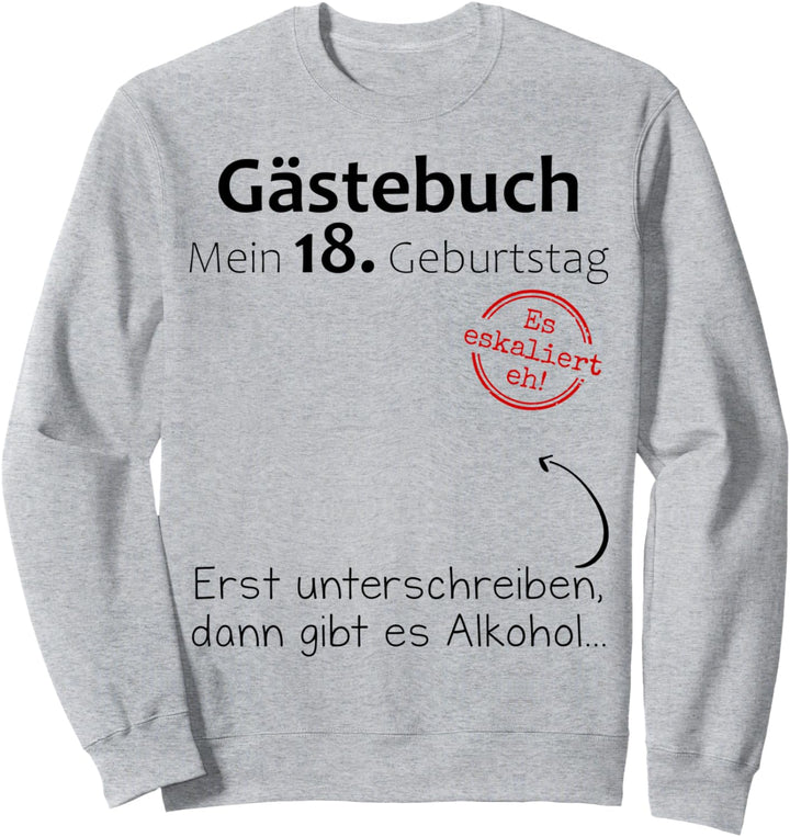 18. Geburtstag Junge Mädchen 18 Jahre 2006 Lustig Geschenk Sweatshirt