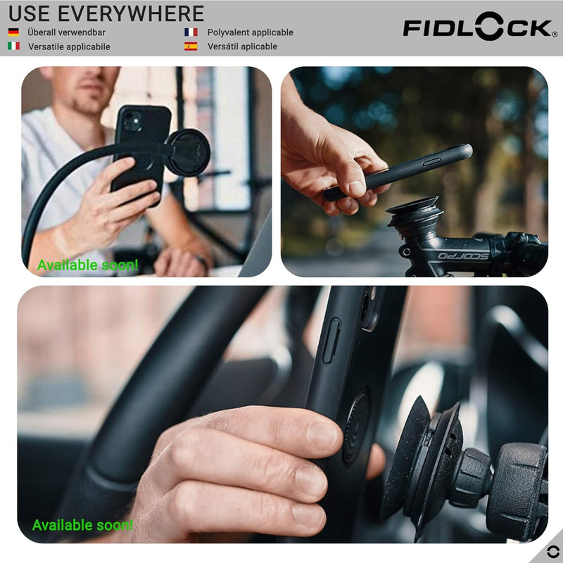 Fidlock Vacuum Fahrrad Magnetische Handyhalterung mit Hülle kompatibel mit iPhone 11/11 Pro / 11 Pro