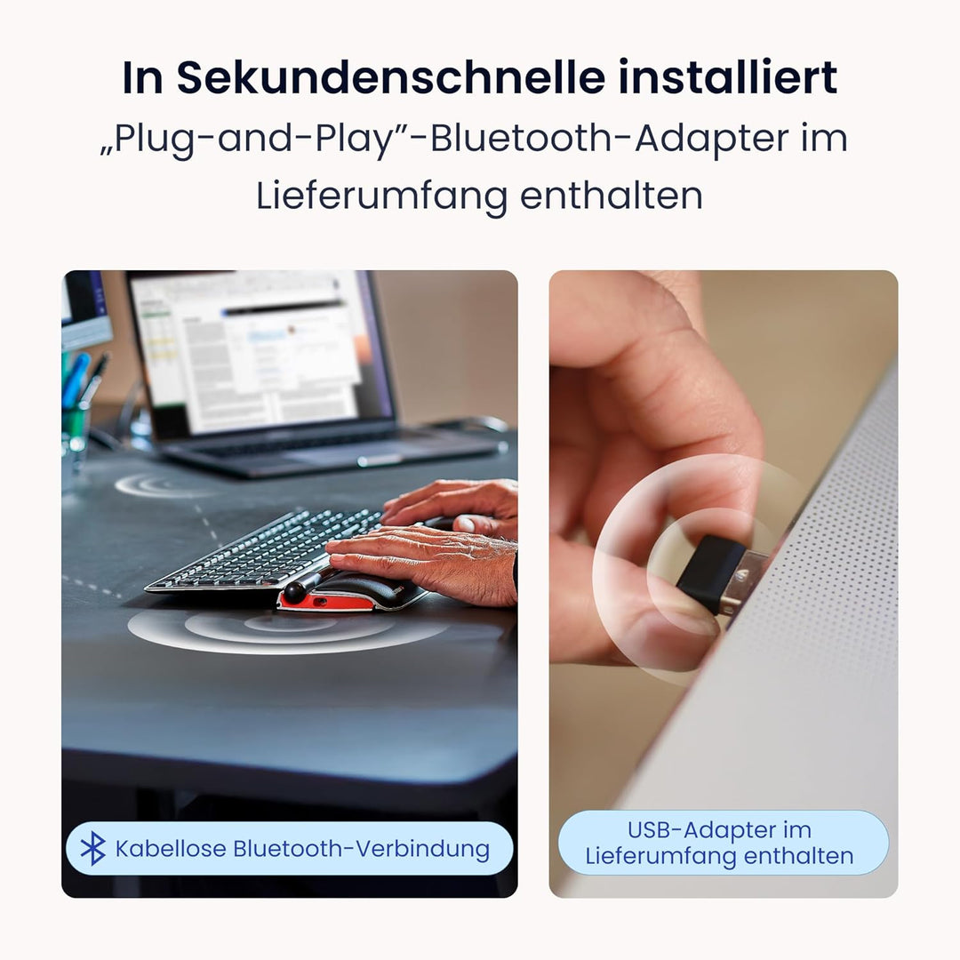 Contour RollerMouse Red Ergonomische Maus erweiterter Handgelenkstütze Memory Schaum, Ideal für RSI