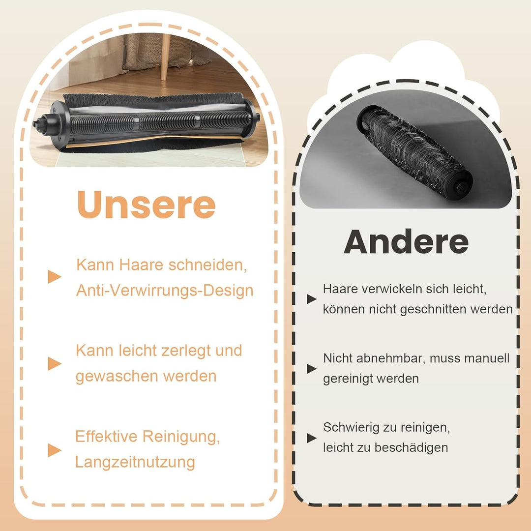 1 Stück TriCut Bürste für Dreame L10s Ultra Gen 2 / L10s Pro Ultra / L10s Ultra / X30 Ultra / X40 Ul