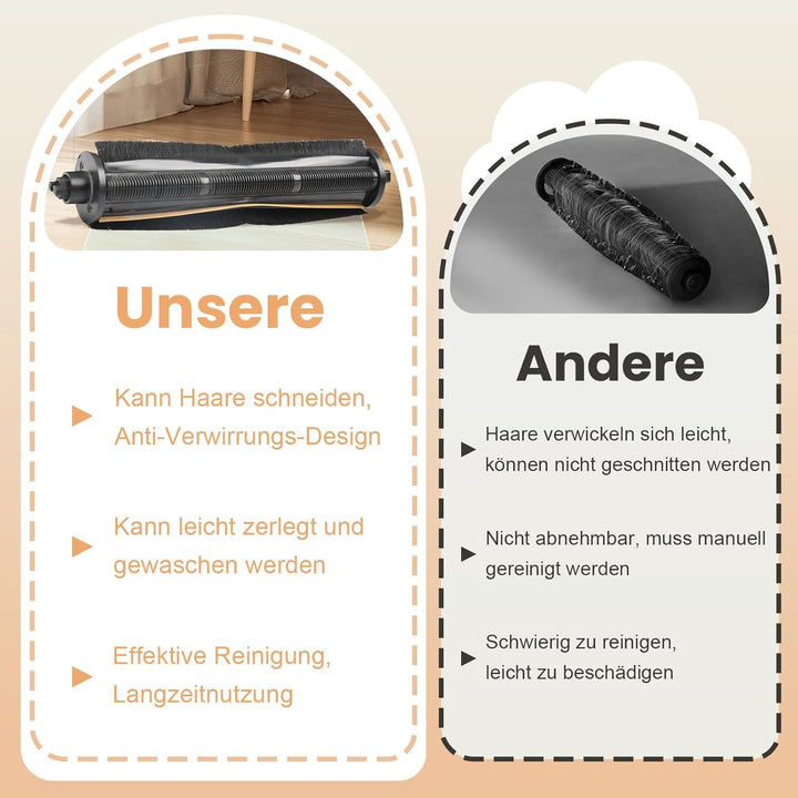 1 Stück TriCut Bürste für Dreame L10s Ultra Gen 2 / L10s Pro Ultra / L10s Ultra / X30 Ultra / X40 Ul