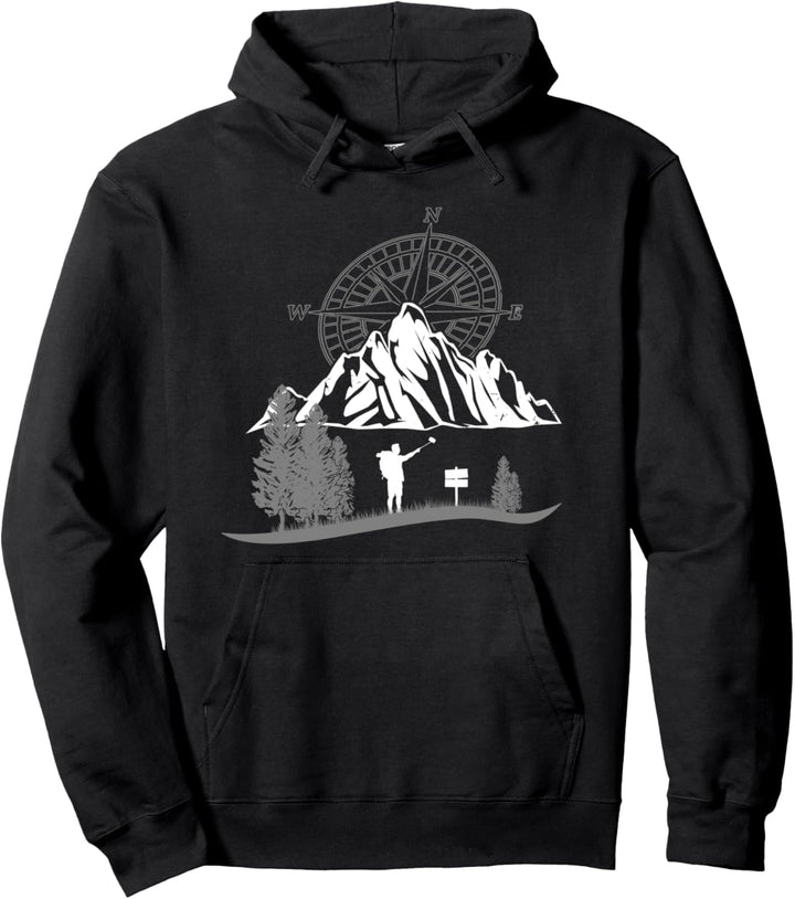 Berge und Wandern für Herren, Damen und Kinder Wander Pullover Hoodie