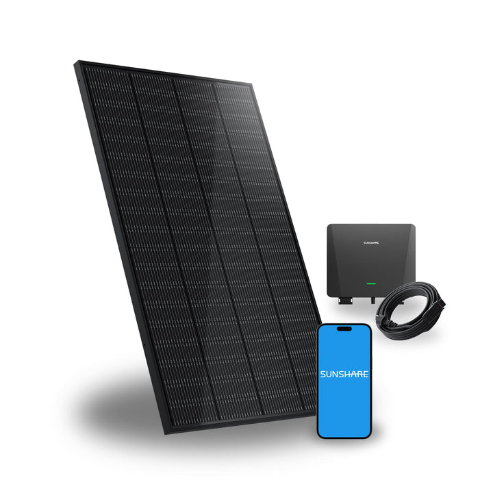 Ray 200W Balkonkraftwerk ohne Halterung – Flexibles DIY Solaranlage Komplettset – 800W Wechselrichte