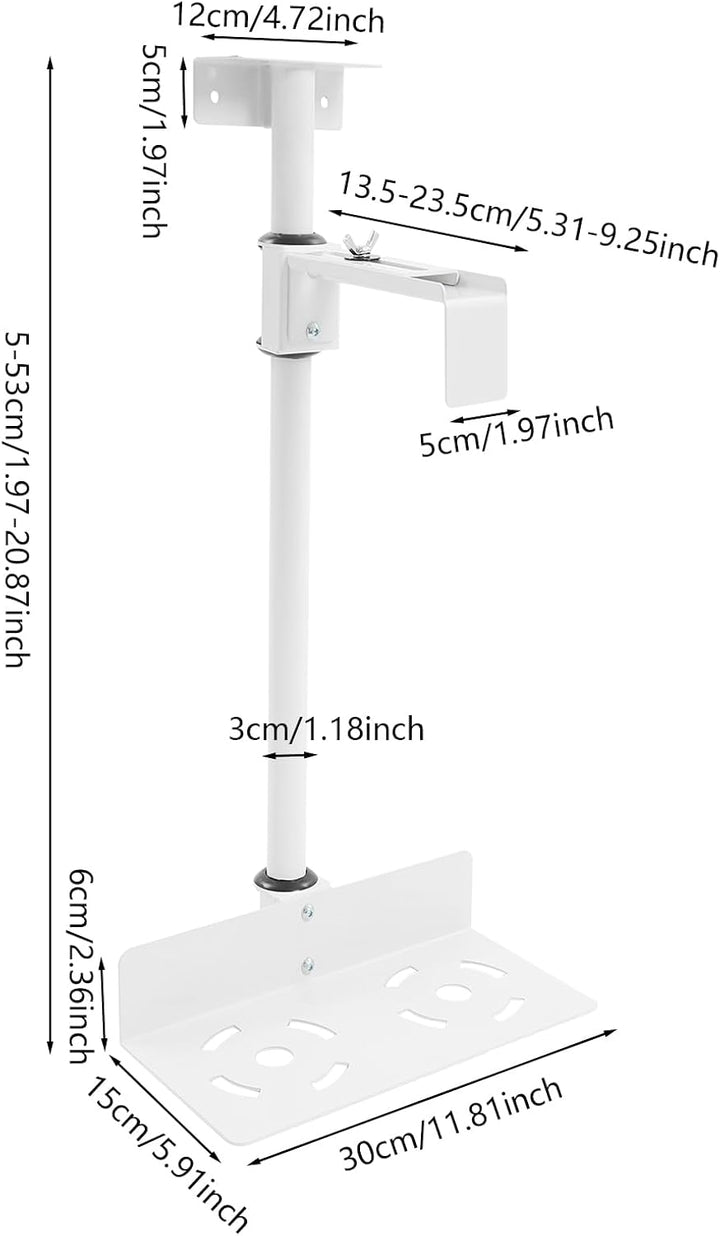 Pc Halterung, Halterung unter Schreibtisch 5-53cm höhenverstellbar, Computerhost Wandhalterungs CPU