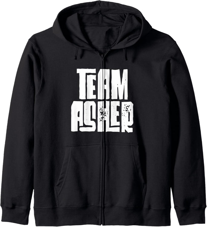 Team Asher Distressed Sohn Ehemann Enkel Papa Sportgruppe Kapuzenjacke