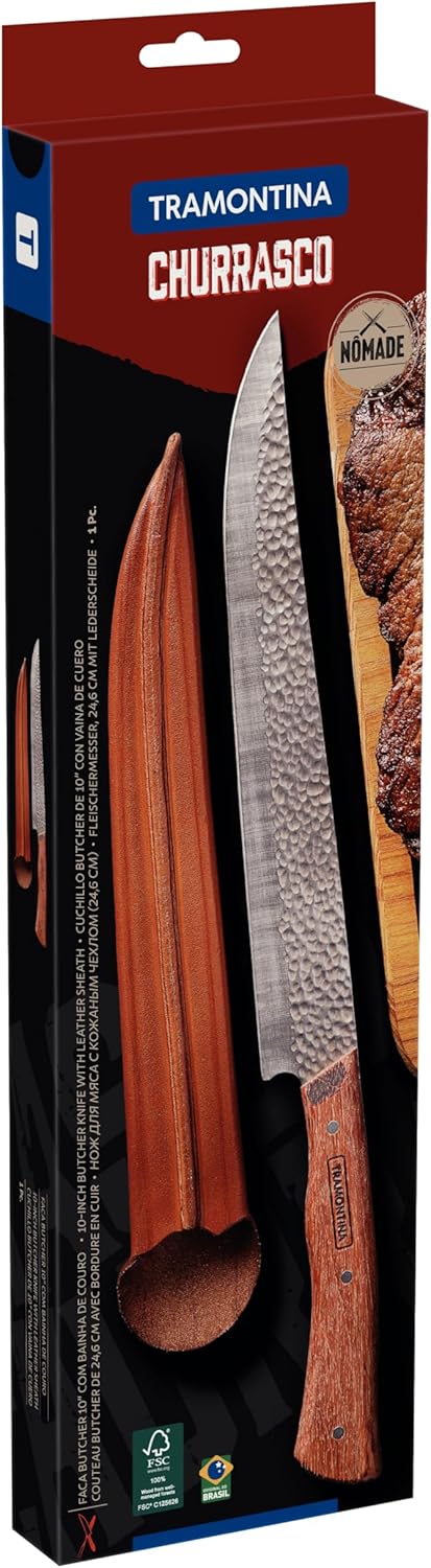 NOMADE Fleischmesser mit Leder-Etui, 25 cm * 25 cm Mit Leder-etui, 25 cm Mit Leder-etui