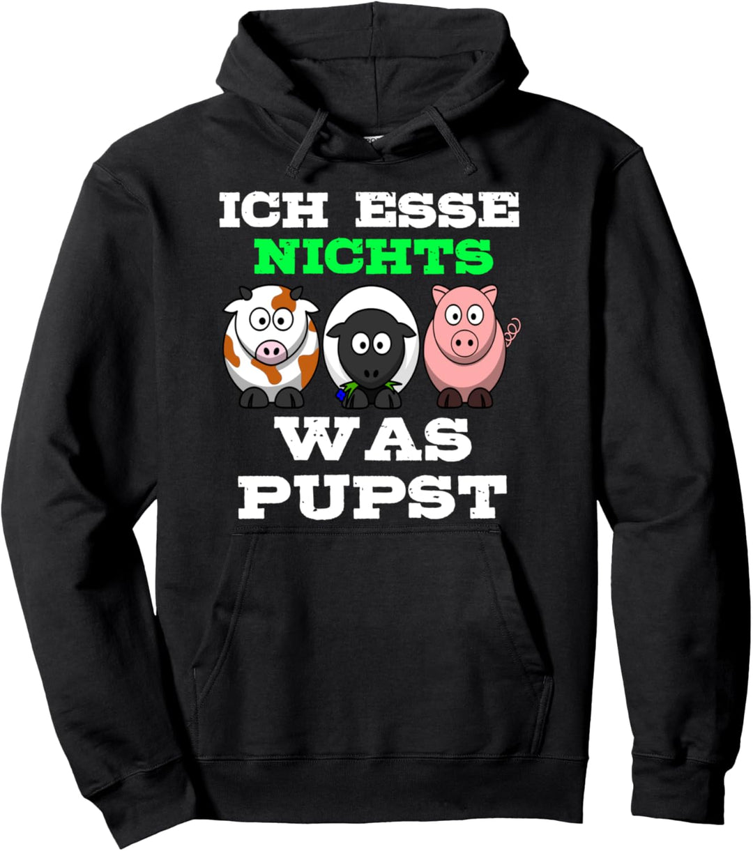 Ich esse nichts was pupst - Lustige Vegetarier Sprüche Motiv Pullover Hoodie