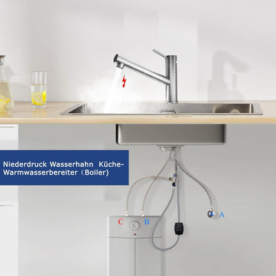 Niederdruck Armatur Küche Ausziehbar DETBOM,Küchenarmatur Ausziehbar Niederdruck Magnet Andocken,Mis