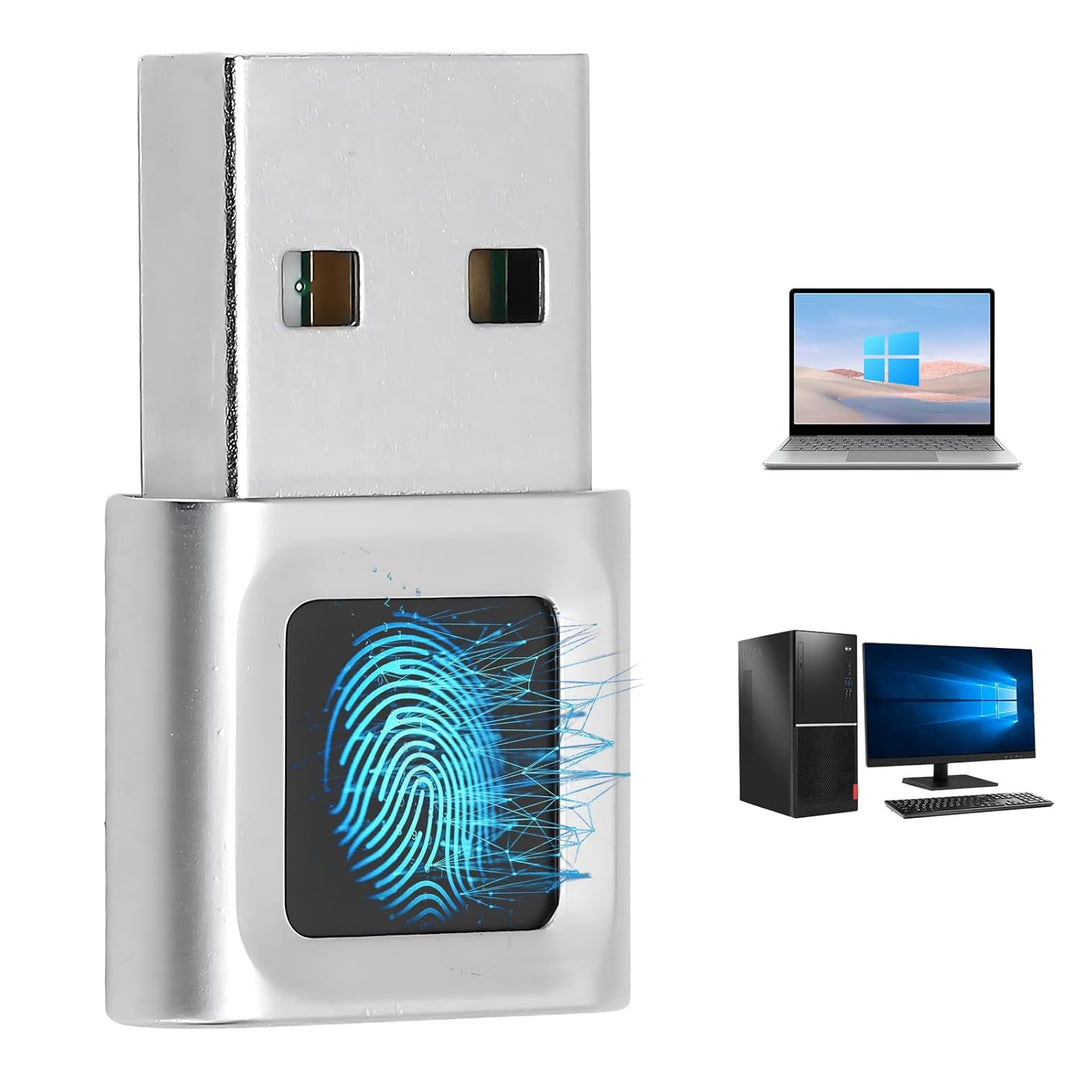 Bewinner USB-Fingerabdruck-Schlüsselleser, Hello-Fingerabdruck-Scanner, 360-Grad-Touch-Schnellabglei