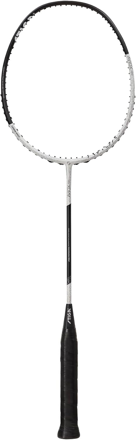 STIGA Badmintonschläger Aviox Pro - Head-Heavy Topschläger mit Exklusiver Kohlefaser für Unschlagbar