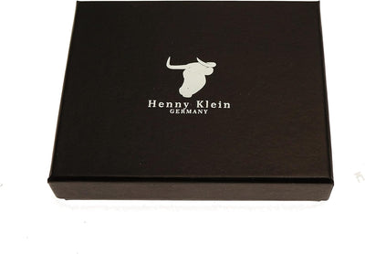 Henny Klein Feine Handmade Germany Herren Rinder Leder Geldbörse Portemonnaie Querformat mit RFID NF