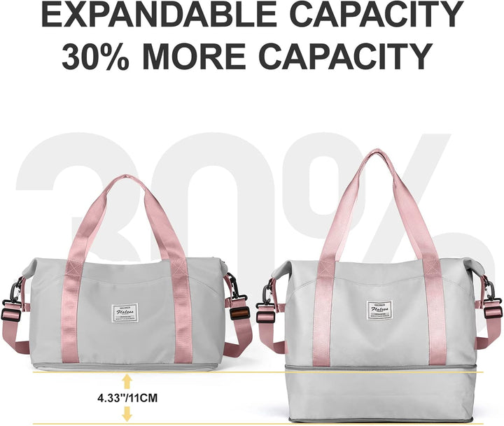 Reisetasche Damen Sporttasche 40x20x25 Ryanair Handgepäck Tasche Weekender Bag Schwimmtasche Wasserd