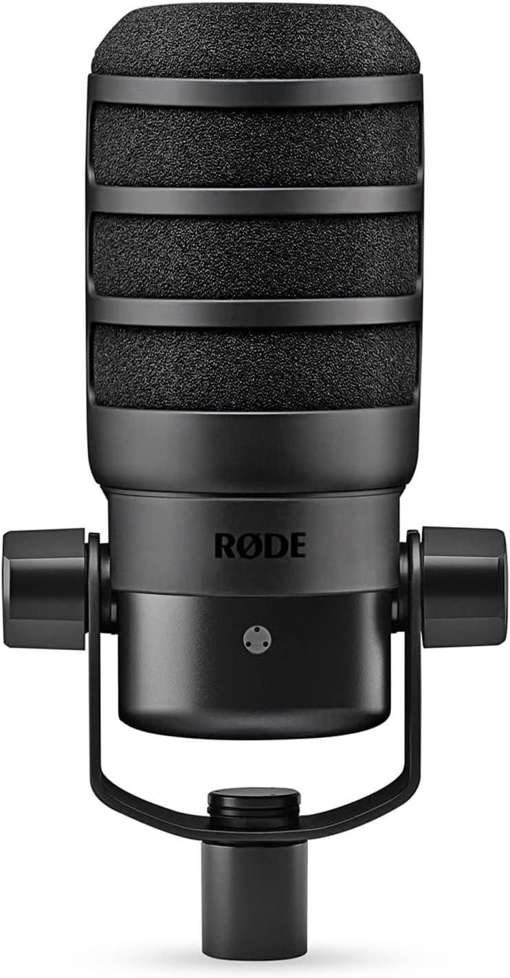 Rode Podmic USB XLR Sprecher-Mikrofon + keepdrum MS138 Gelenkarm Stativ Schwarz Podmic USB Schwarz,