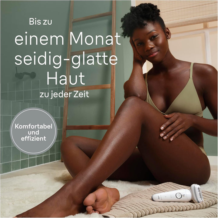 Braun Silk-épil 9, Epilierer Damen / Haarentferner für langanhaltende Haarentfernung, Ladyshaver, Fa