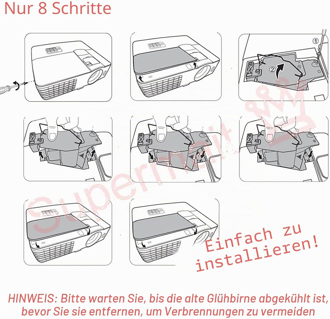 NP16LP Ersatz Projektor Lampe mit Gehäuse für NEC M260WS / M300W / M300XS / M350X / M300WG / M260WSG