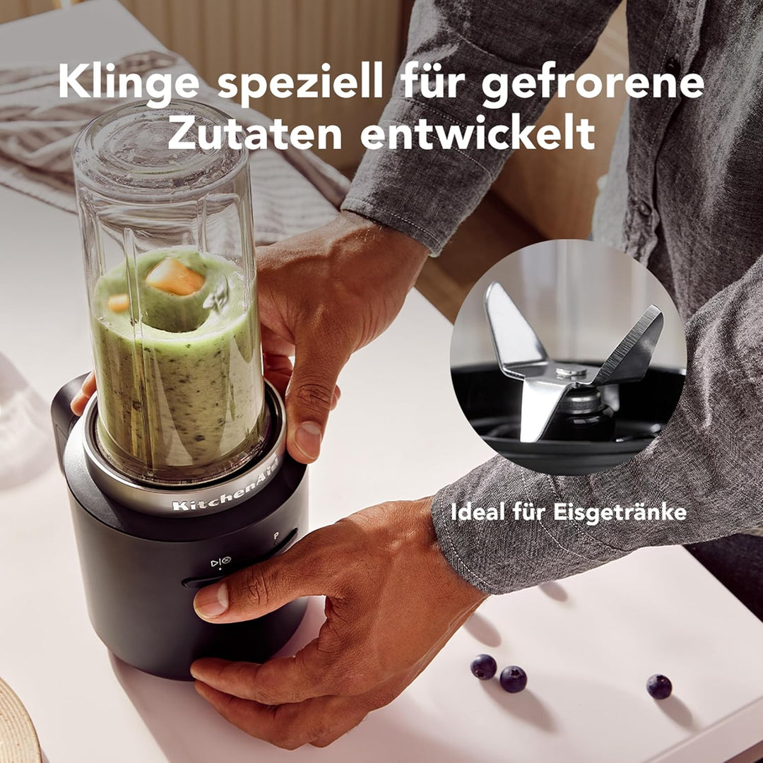 KitchenAid Kabelloser Personal Blender - Go Cordless - 473 ml BPA-freier Becher - Pulse-Taste - Edel