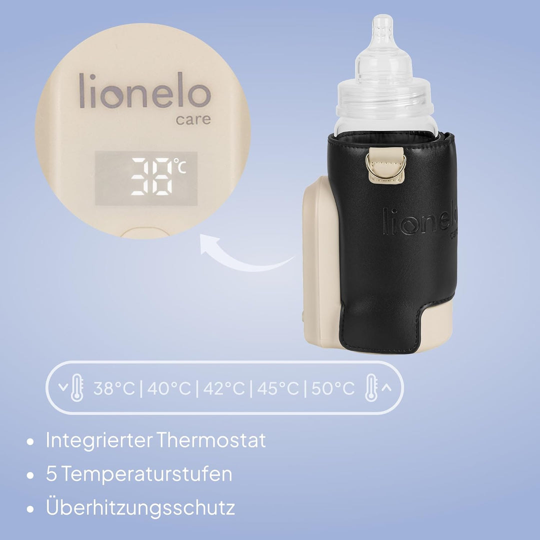 LIONELO Thermup Go Evo Tragbarer Babyflaschenwärmer, hält Flüssigkeiten warm, 5 Betriebstemperaturen