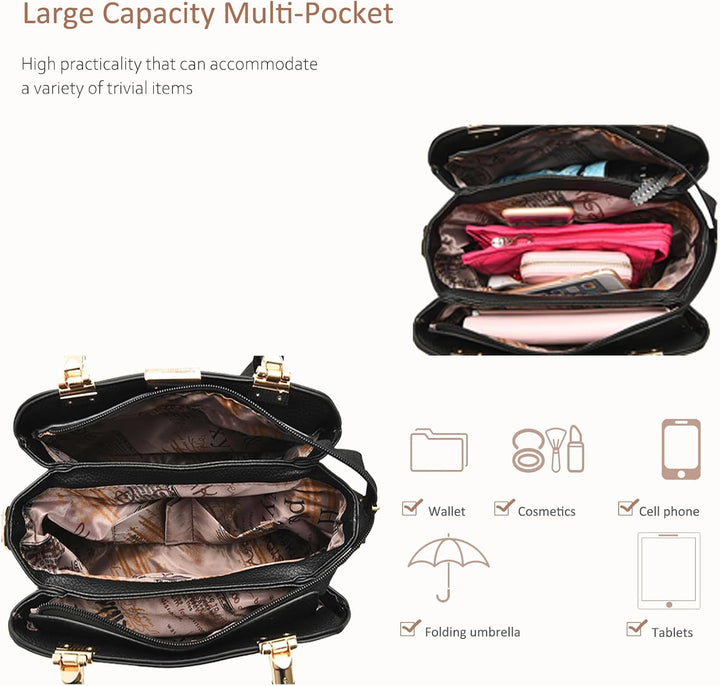 NICOLE &amp; DORIS Damen Handtaschen Elegante Damen Tasche Designe Frauen Umhängetasche PU Weiche Ledert