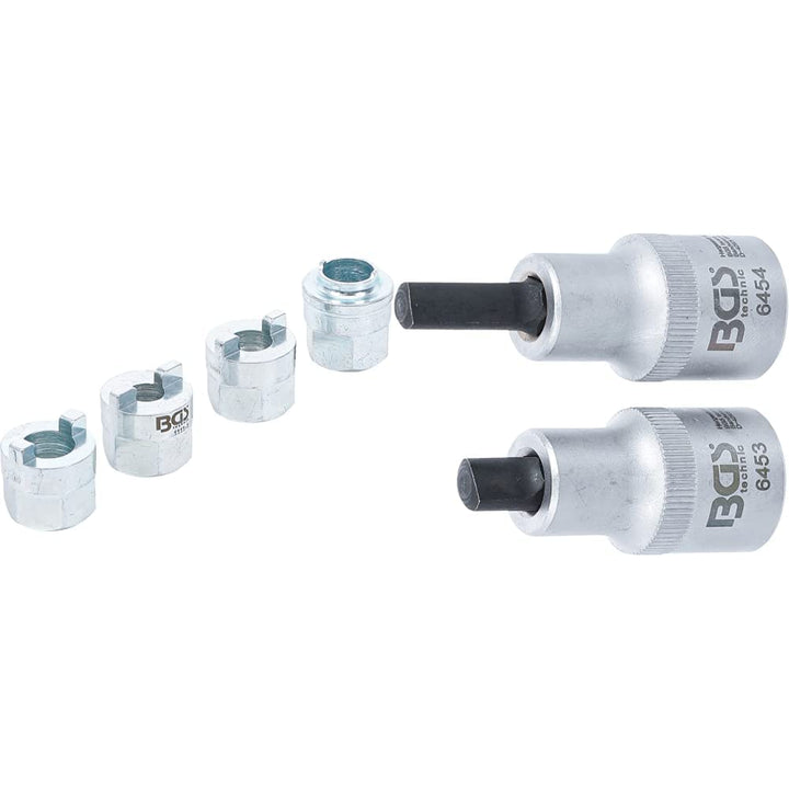 BGS 1111 | Federbein-Einsatz-Satz | 4-tlg. & 6455 | Spreiz-Einsatz-Satz für Federbeinklemmung | 2-tl