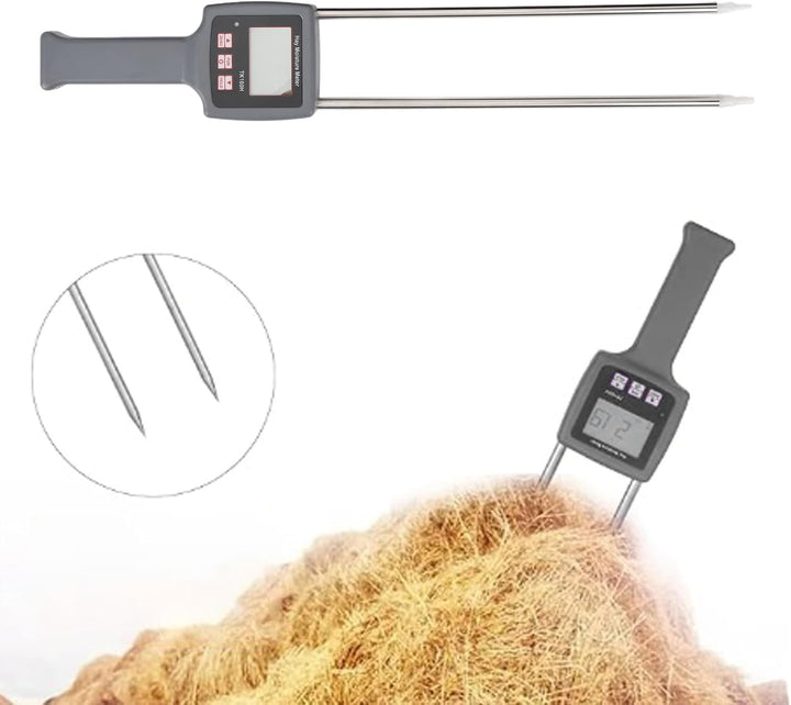 Tragbares Heu Feuchtigkeitsmessgerät, Präziser Heu Tester mit Sonde Zur Überwachung und Sicherstellu