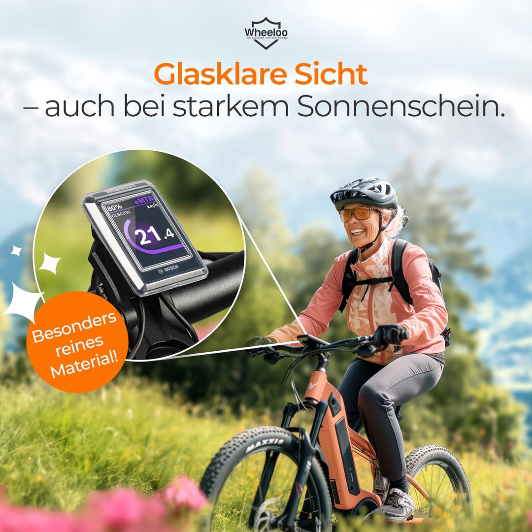 WHEELOO 2er Set Transparente Schutzhüllen für Bosch LED Remote & Kiox 300 I Ebike Display Schutzhüll