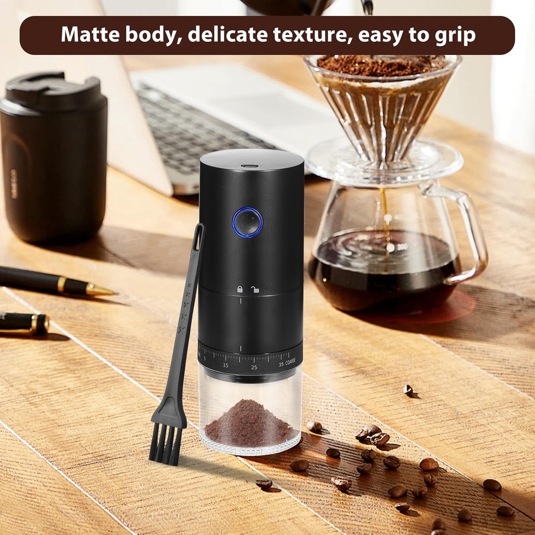 Kaffeemühle Elektrisch Kegelmahlwerk, USB Wiederaufladbare Elektrische Kaffeemühle mit 38 Grobkörnig