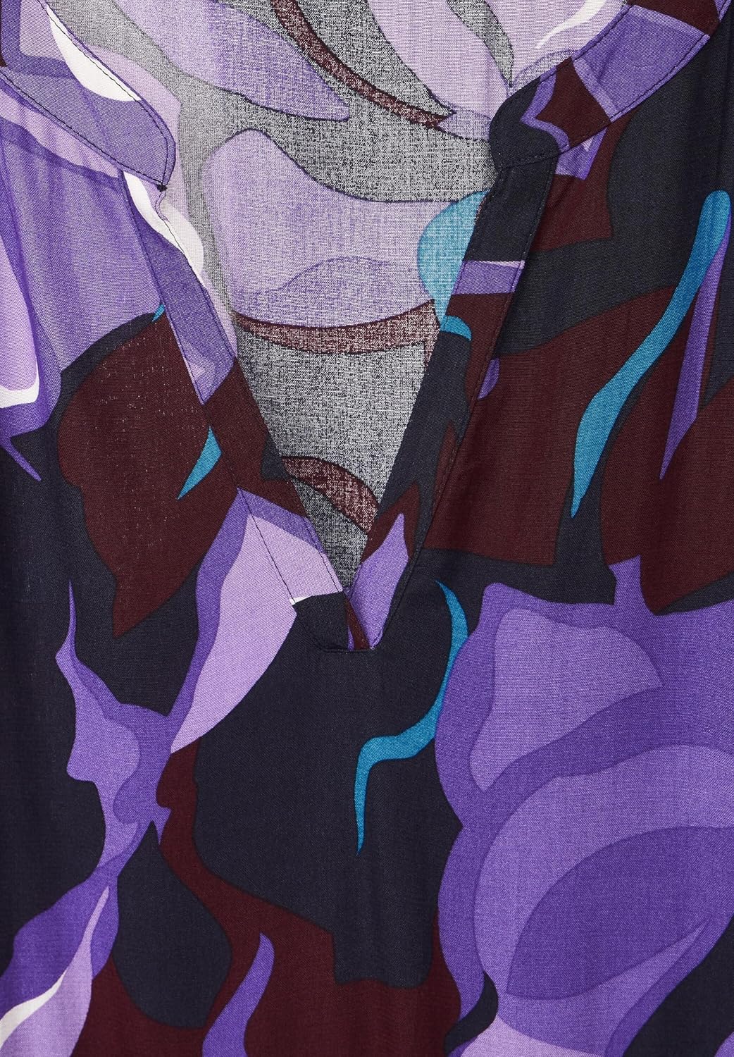 Street One Damen Midikleid Bedruckt, Lupine Lilac