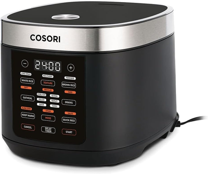 COSORI Reiskocher & Dampfgarer mit Keramik-Innentopf und Fuzzy Logic, 50 Rezepte, 1,8L Fassungsvermö