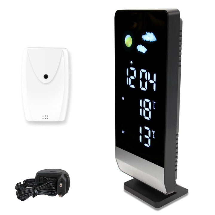 FISHTEC - Funk-Wetterstation – Innen- und Aussentemperatur – Digitalanzeige – Multifunktional: Wecke