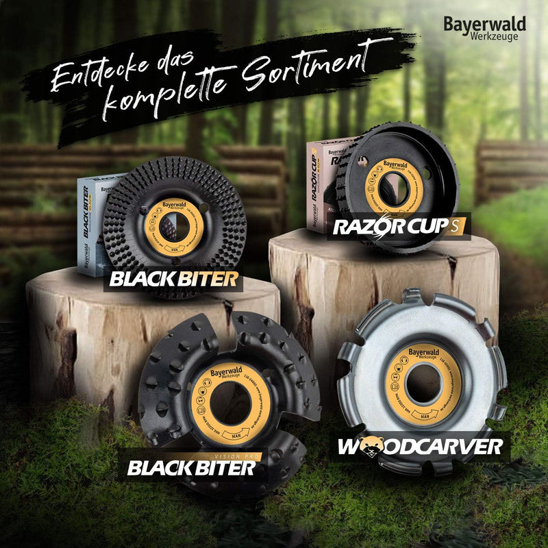 Bayerwald Woodcarver Ø 115 mm - Frässcheibe für Winkelschleifer zur Holzbearbeitung/ideales Werkzeug