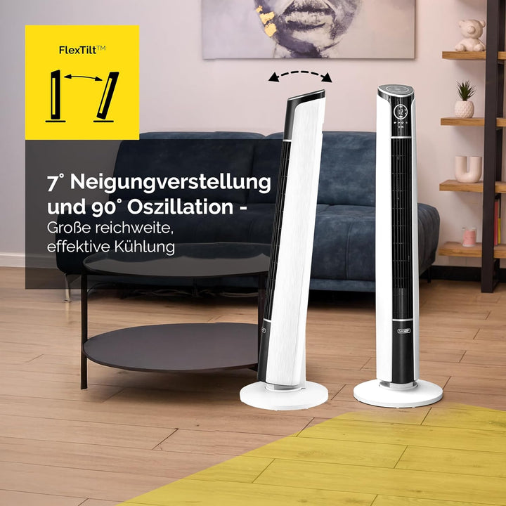 Yoer 29dB Leiser Turmventilator, Ionisator, 10 m Reichweite, Neigungswinkeleinstellung, 12 Geschwind